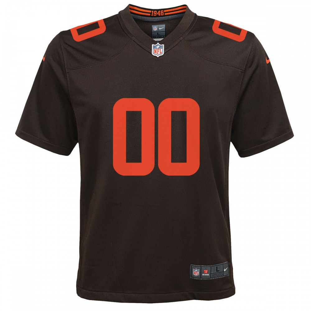 Cleveland Browns Nike Youth Alternate Custom Game Jersey - Brown-Profan Arena